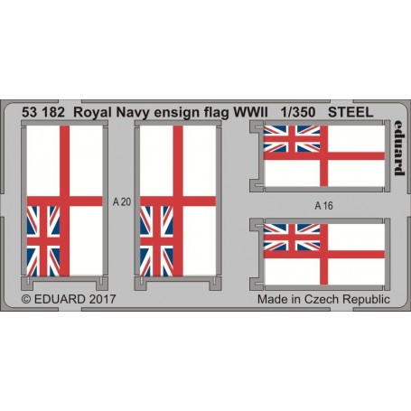  Royal Navy ensign la Segunda Guerra Mundial ACERO 1/350 kits