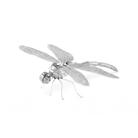 MetalEarth Insectos: LIBELLULE 10.8x9.11x2.97cm, metal modelo 3D con 1 hoja, sobre tarjeta 12x17cm, 14+