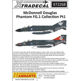Calcomanía McDonnell Douglas Phantom FG.1 (10) XT866 / W Phantom Unidad de Conversión Post-Operacional RN Leuchars 1970s; XT859