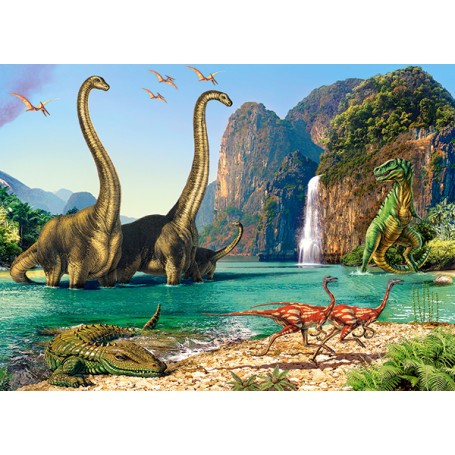 Puzzle Puzzle En el Dinosaurus World, rompecabezas 60 piezas