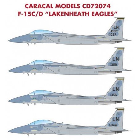  Calcomanía McDonnell F-15C / D Lakenheath Eagles Las F-15C / D Eagles del 493er Escuadrón de Cazas basado en RAF Lakenheath son