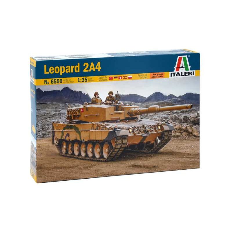 Maqueta Leopard 2A4 SUPER DECALS SHEET FOR 5 VERSIONS - COLOR INSTRUCTIONS SHEET - NEW GLUABLE RUBBER TRACKSEntered into service