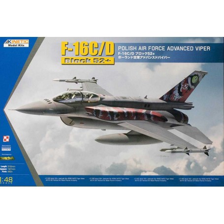 Maqueta Lockheed-Martin F-16C Block 52+ Polish Air Force Advanced Viper.This edition include all the parts to build F-16C or F-1