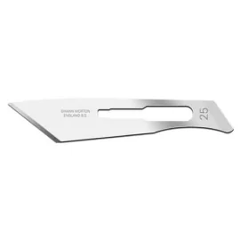 Packet of 5 No.25 Straight blades for No.4 Scalpel