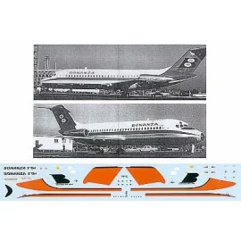 Douglas DC-9-10 BONANZA Air Lines Fun Jet N945L. Orange/black cheat line