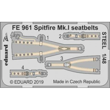  Cinturones de seguridad Supermarine Spitfire Mk.1 ACERO (diseñados para ser utilizados con los kits de Tamiya)