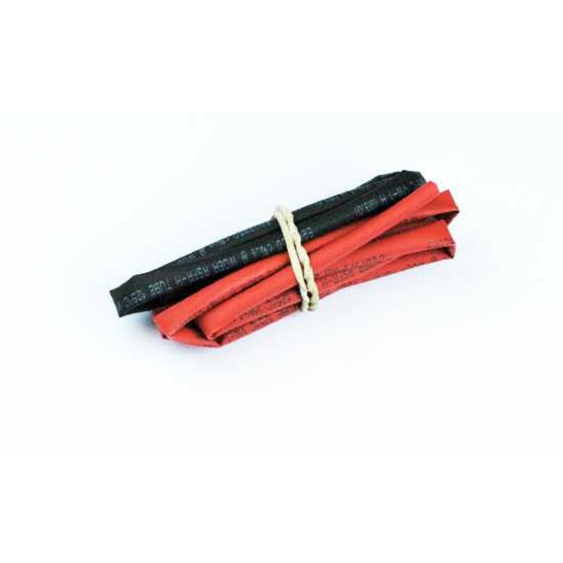  Mangas termo diam. 3mm Rojo + Negro 2x50cm