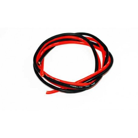  Cable de silicona AWG8 8.3mm2 Rojo + Negro Longitud 1m