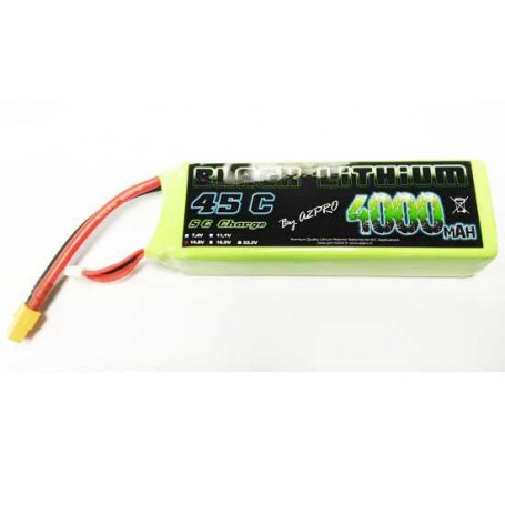  LiPo Battery Black Lithium 4000mAh 45C 4S