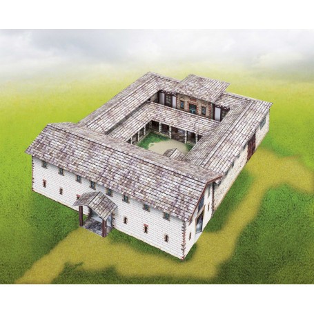 Maquetas de cartón Edificio del personal romano