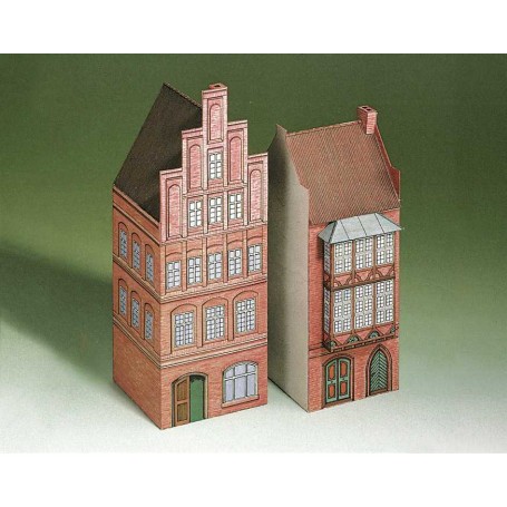 Maquetas de cartón 2 casas de Lüneburg