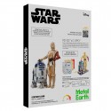 MetalEarth CAJA DE REGALO: STAR WARS / R2-D2 y C-3PO, modelo 3D de metal con 5.5 hojas, caja de regalo, 14+