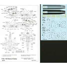McDonnell Douglas F/A-18 Hornet Stencil Data. Data Walkways Formation Lights for two aircraft