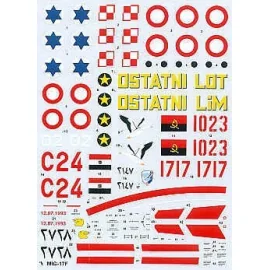 Mikoyan MiG-17F/LIM-5 Fresco C. (6) Poland Red 17 45th Experimental AS Last Flight-Last LiM 12/7/93 Red 1023 61st Training AR Eg