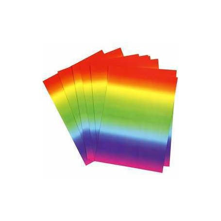  Cartulina arcoiris, A4 210x297 mm,  180 gr, 10hoja