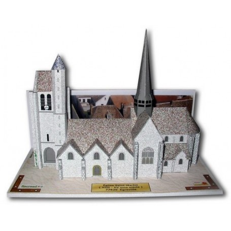 Maqueta de edificios Iglesia modelo de San Martín de Egreville (77)