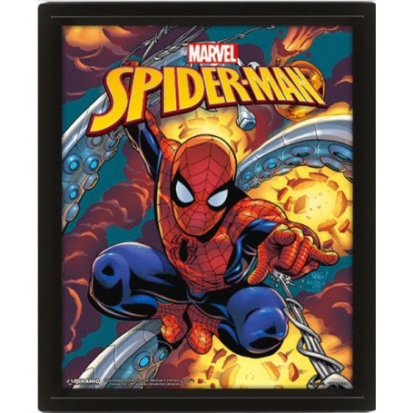  Marvel: Spider-Man Costume Blast enmarcado cartel lenticular 3D