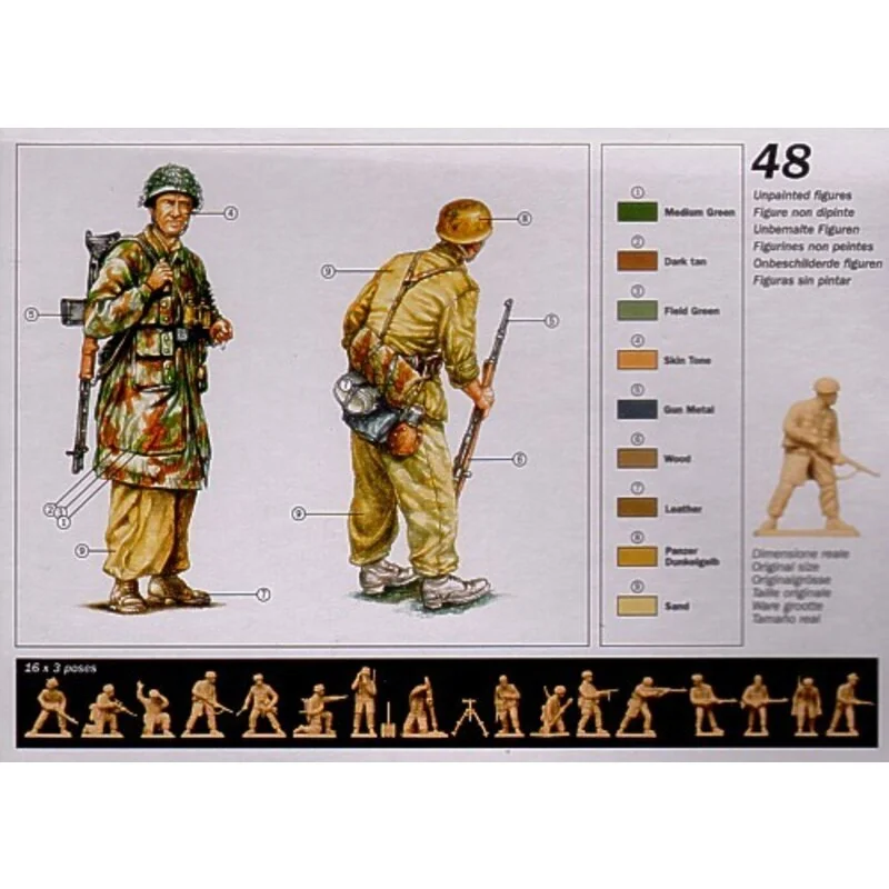 Paracaidistas alemanes 2 ª Guerra Mundial (en uniforme tropical)