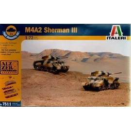 Maqueta M4A2 Sherman III includes 2 snap together vehicles