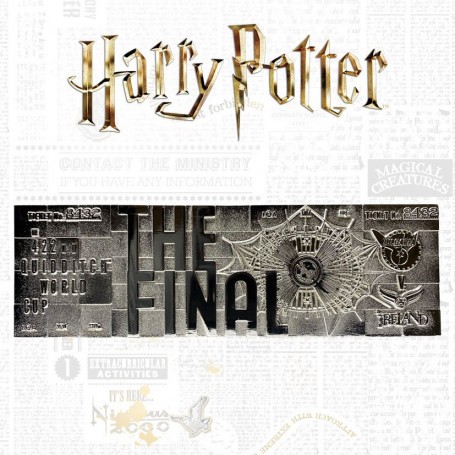 Réplicas: 1:1 Réplica de Harry Potter Quidditch World Cup Ticket de edición limitada (plateado)