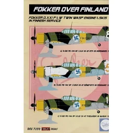 Fokker Over Finland. Fokker D.XXI Pratt & Whitney Twin Wasp Engine & Skis in Finnish Service