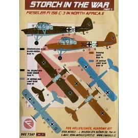 Fl 156 Storch Pt 2 (2) DM+BY 3U+GD Luftwaffe in North Africa. Includes resin wheels