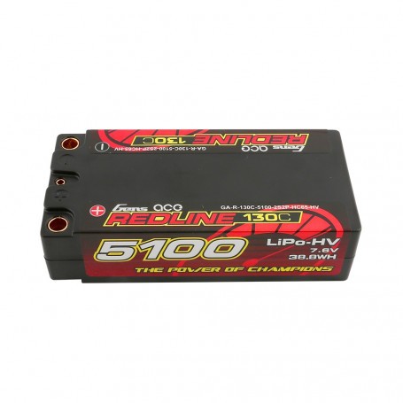  Batería Gens ace LiPo 2S-7.6V-130C-5100 (5mm) Shorty 97x48x26mm 215g