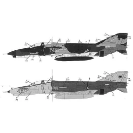 F-4E Phantom (4) Turkish Air Force 7-022 171 Filo SEA camouflage schemes 1992 I-360 111 Filo Hill grey camouflage schemes 1993 5