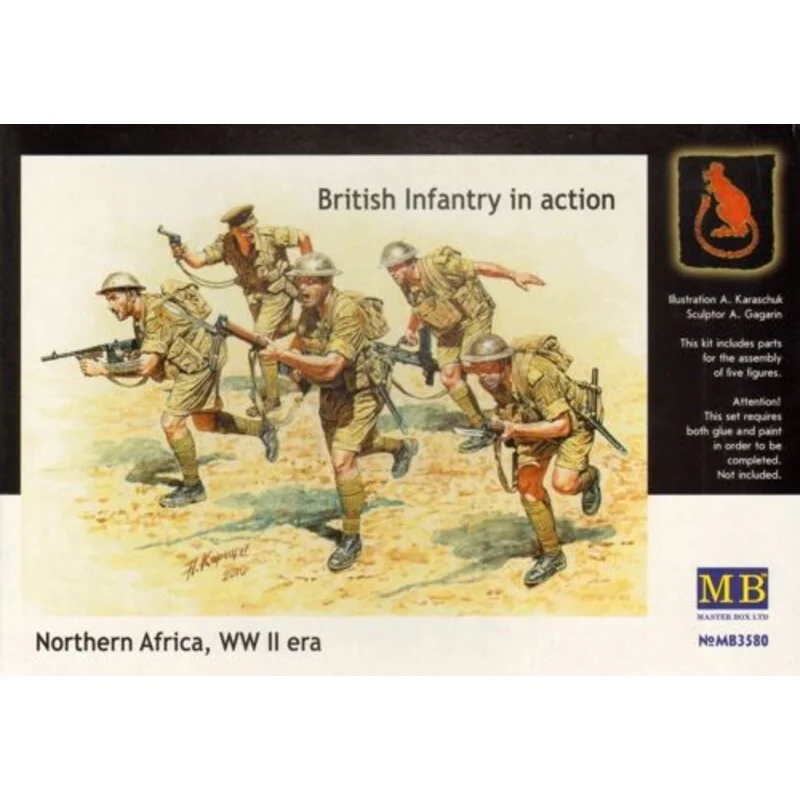 British Infantry in action Northern Africa WW II era