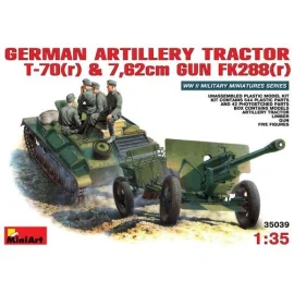 German Artillery Tractor T-70(r) & 762mm FK 288(r) with crew figures