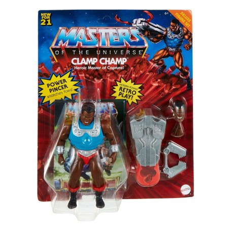  Masters of the Universe Deluxe 2021 Clamp Champ 14 cm figura de acción