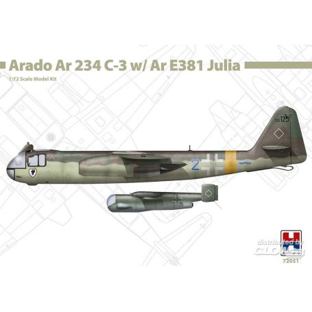 Maqueta Arado Ar 234 C-3 con Ar E381 Julia