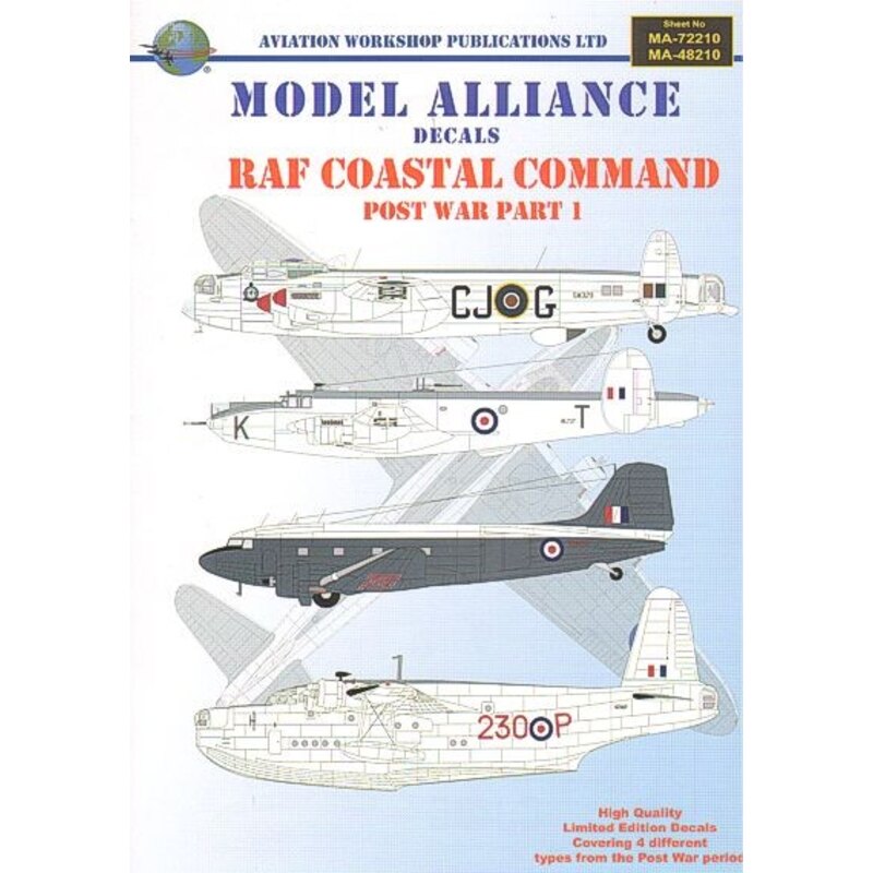 RAF Coastal Command Post War Pt 1 (4) Avro Lancaster GR Mk.III SW329 J-G 203 Squadron St Eval 1948 Avro Shackleton MR.2 WL737 T.