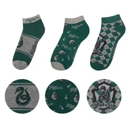  Harry Potter pack de 3 pares de calcetines tobilleros Slytherin