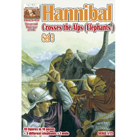 Figuras Hannibal cruza los Alpes Set 3 (Elefantes)