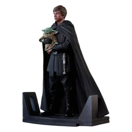 Estatuas Star Wars: La Estatuilla Mandaloriana Premier Collection 1/7 Luke Skywalker & Grogu 25 cm