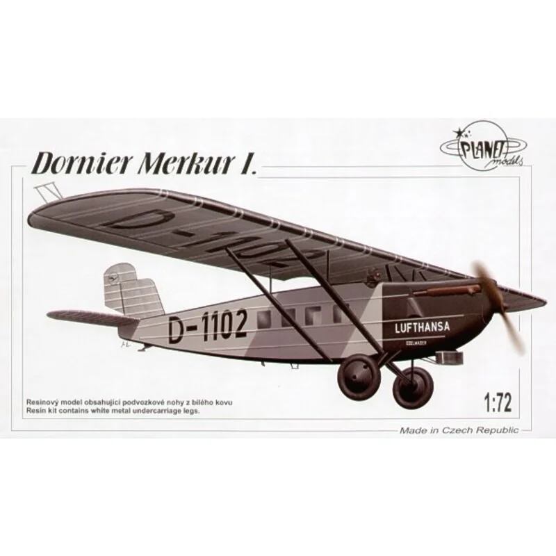 Dornier Merkur. Full resin kit of a all-metal passenger aircraft from 1930s. The kit contains strengthened undercarriage legs an Dornier Merkur. Full resin kit of a all-metal passenger aircraft from 1930s. The kit contains strengthened undercarriage legs an