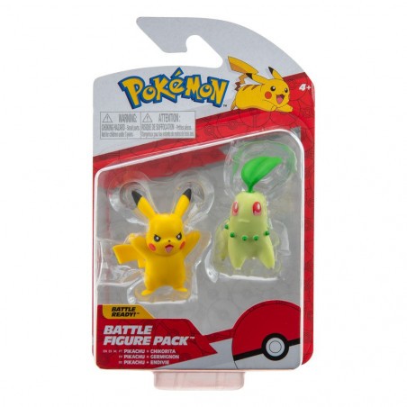  Figuras Pokémon Batalla Germignon & Pikachu 9 5 cm