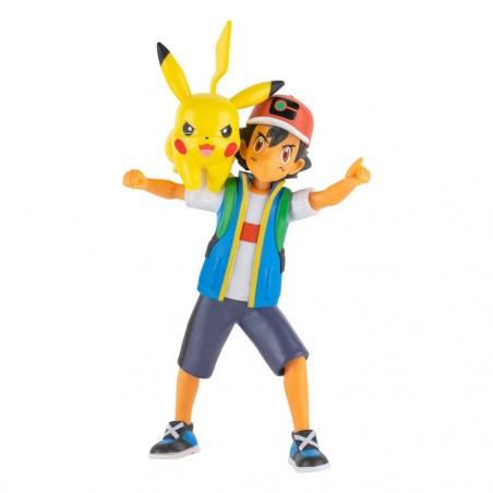  Figuras Pokémon Battle Feature Ash y Pikachu 11 cm