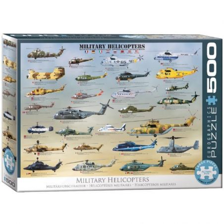 Puzzle Eurographics 1000 piezas rompecabezas helicópteros militares