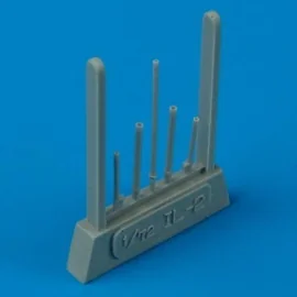 Ilyushin Il-2 Stormovik gun barrels and pitot tube (diseñado para ser ensamblado con maquetas de Academy)