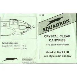 Heinkel He 111H late canopy (diseñado para ser ensamblado con maquetas de Italeri)