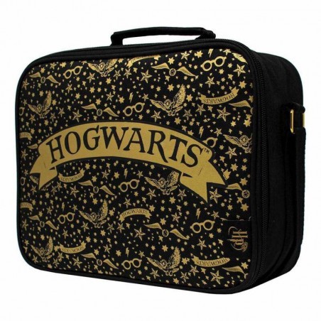  Bolsa nevera Harry Potter Hogwarts negro y dorado