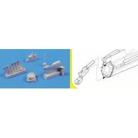 Mitsubishi A6M2/A6M5 Zero Tail cone (diseñado para ser ensamblado con maquetas de Tamiya)