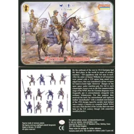 German Dragoons WWI. 12 figures and 12 horses. No duplicates.