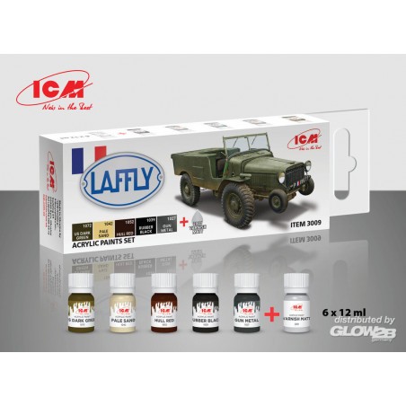  Set de pintura acrílica para Laffly V15T y vehículos franceses 6 12 ml