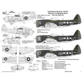 Republic P-47M Thunderbolt Black Thunderbolts 61FS/56FG (3) 44-21108 HV-Z Capt Witold Lanowski the first Republic P-47M Thunderb