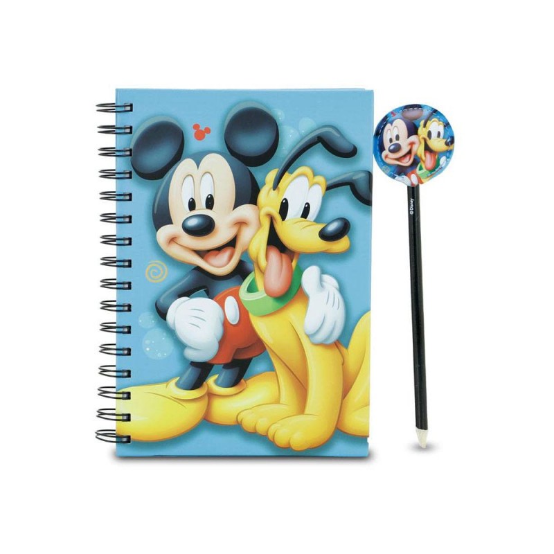 Papelería Karactermania Libreta Disney con bolígrafo Mickey & Pluto
