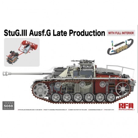Maqueta MODELO DE CAMPO DE CENTENO: 1/35; StuG.III Ausf.G Late Production con interior completo