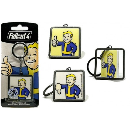  FALLOUT TURNABLE METAL KEYCHAIN